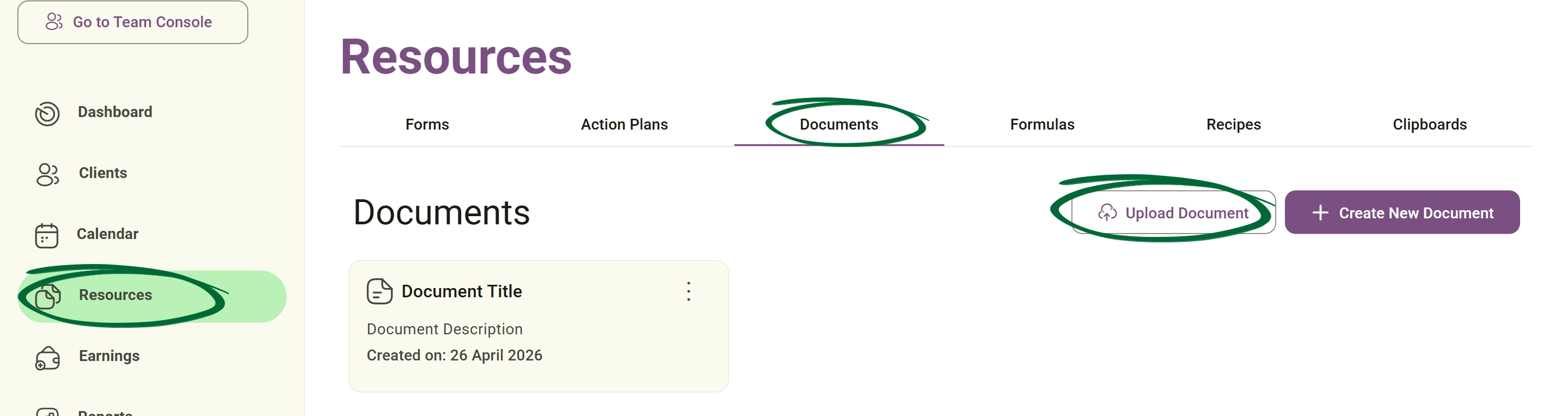 Go to Documents screenshot